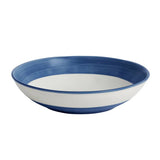 Habitat stoneware pasta bowls blue and cream stripe 4 piece set, UK version