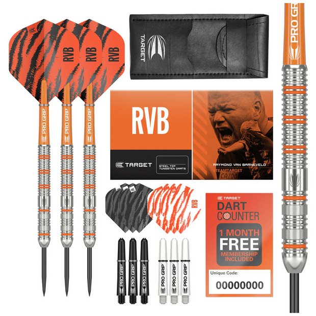 Target Raymond van Barneveld 23g tungsten darts set, imported from the UK