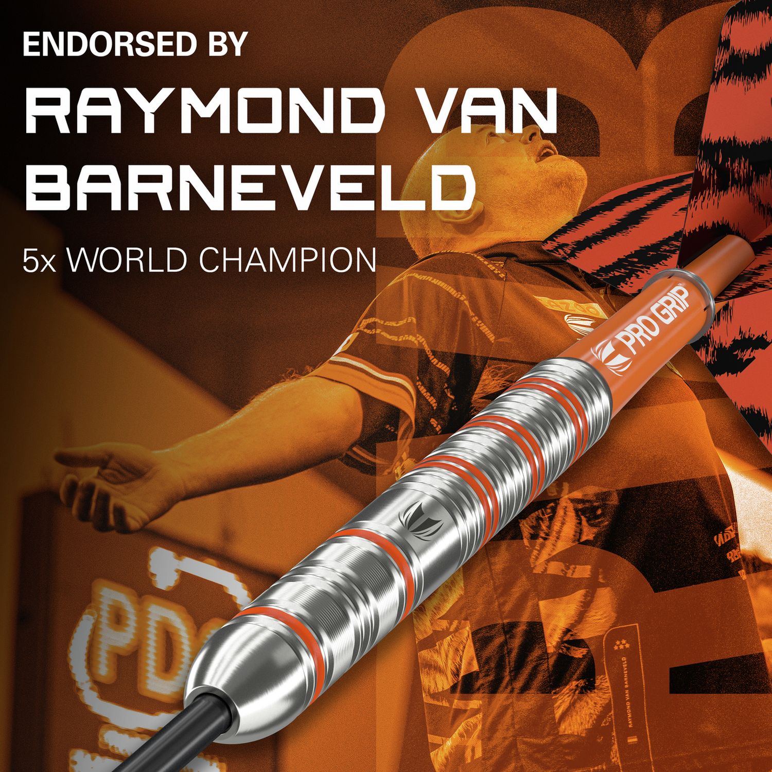 Target Raymond van Barneveld 23g tungsten darts set, imported from the UK