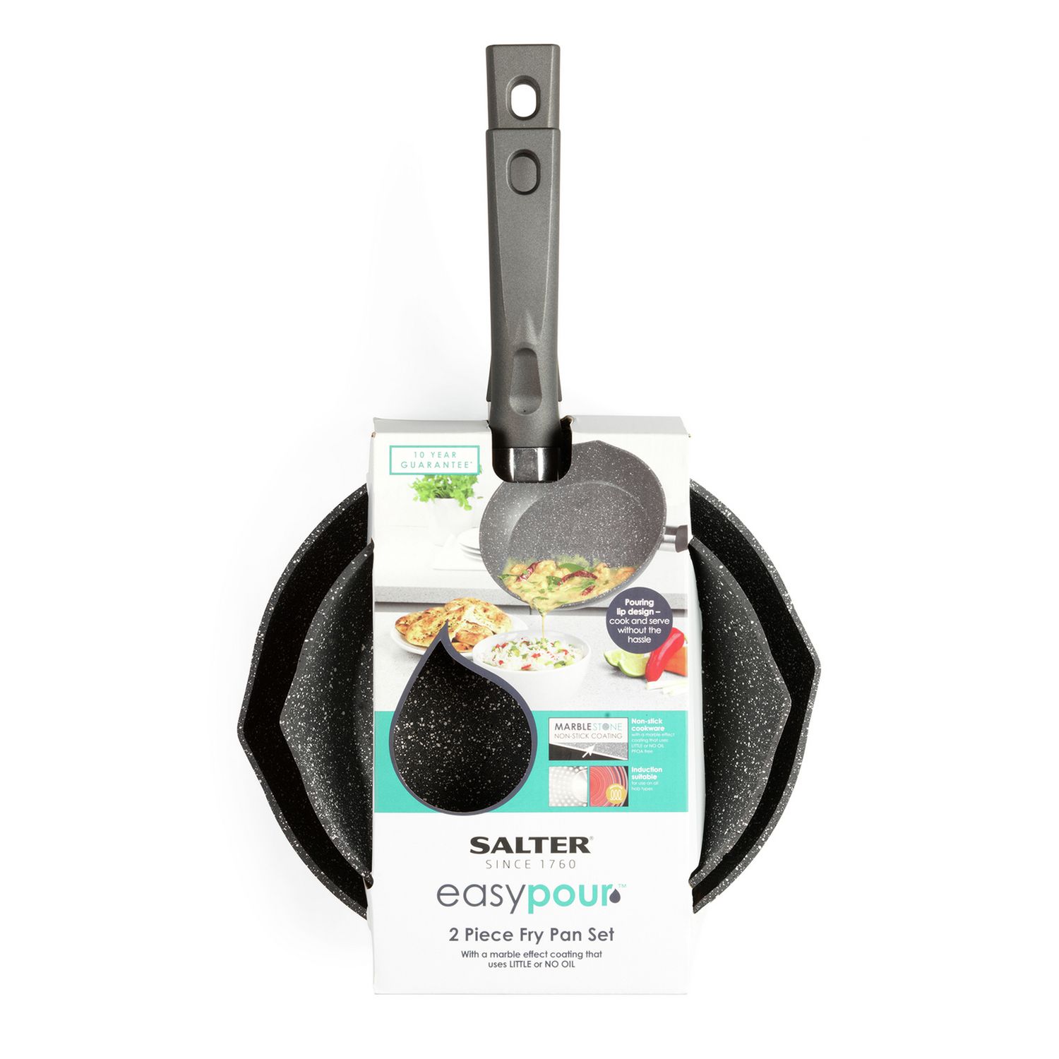 Salter Easypour 2 piece frying pan set, UK version