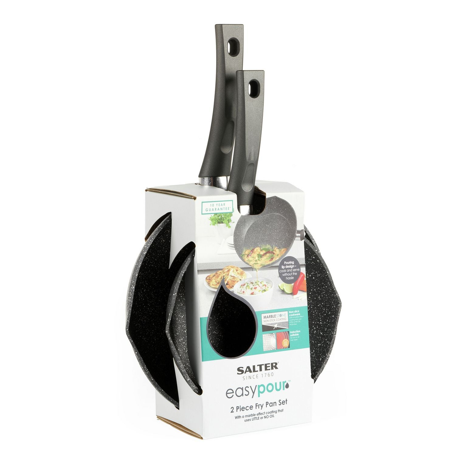 Salter Easypour 2 piece frying pan set, UK version
