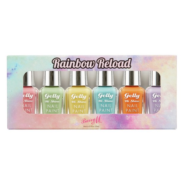 Barry M Rainbow Reload nail polish 6-pack (British brand)