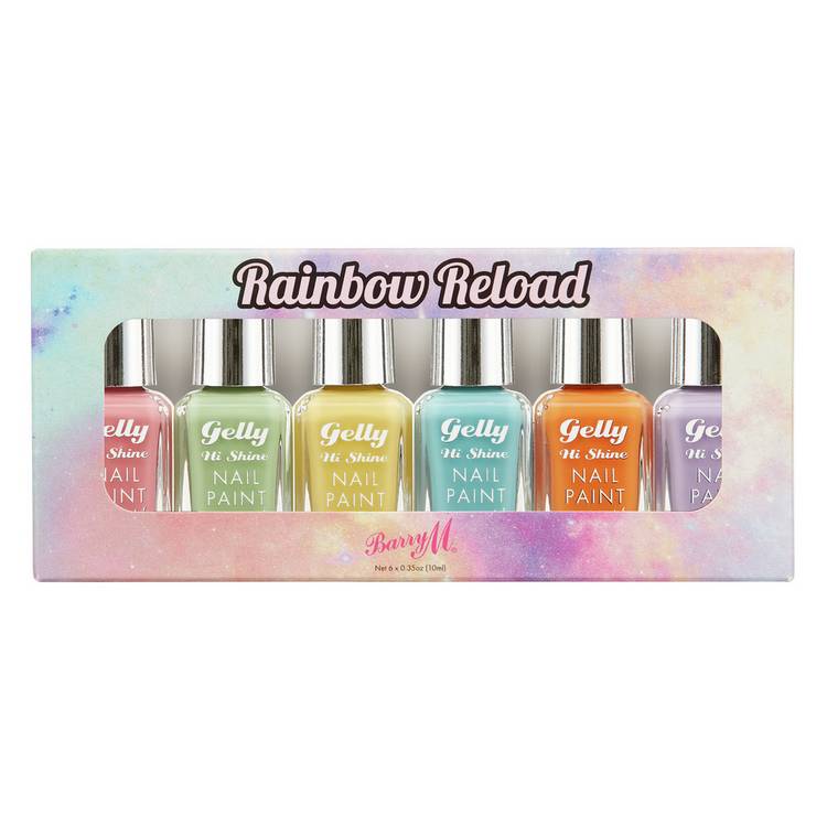 Barry M Rainbow Reload nail polish 6-pack (British brand)