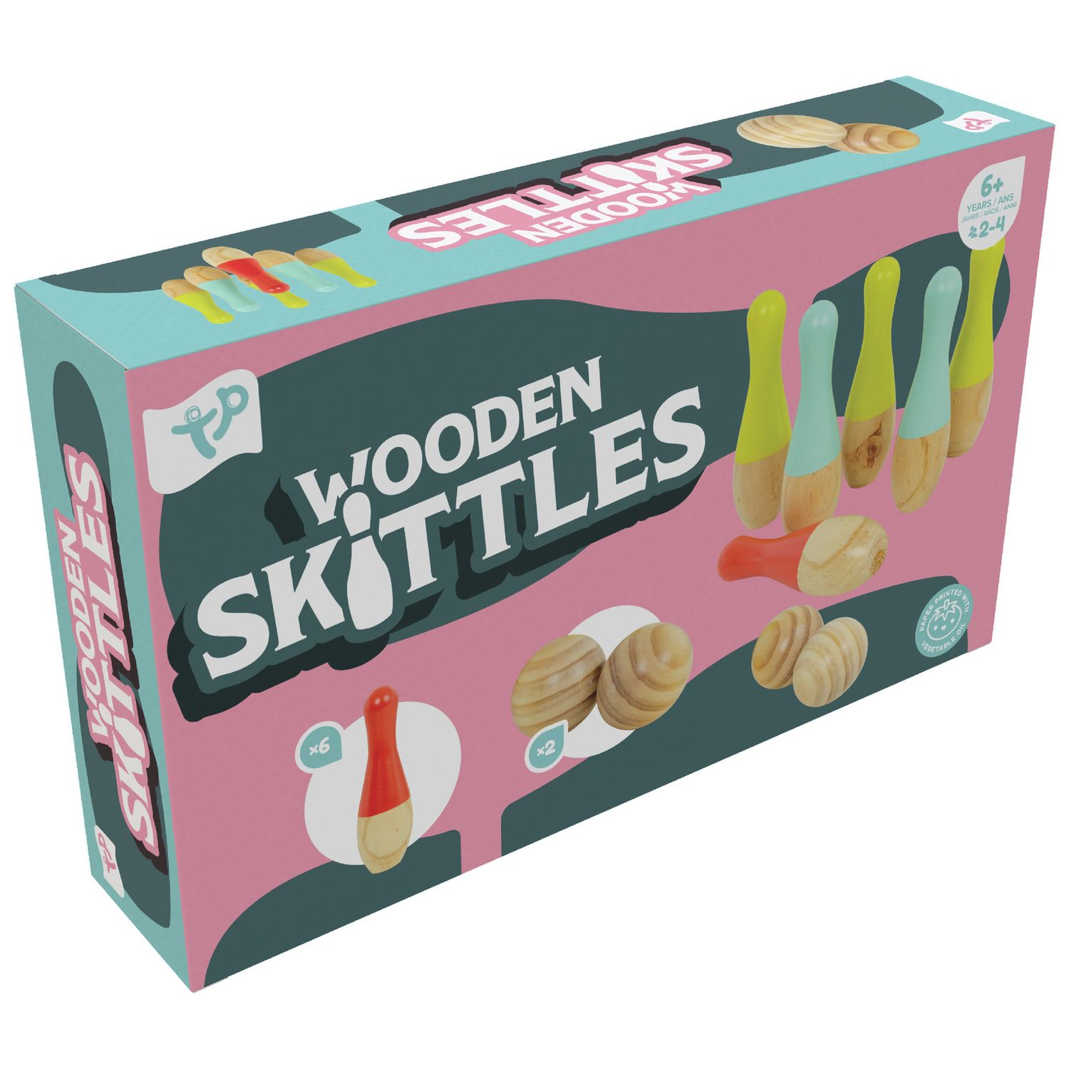 TP wooden garden skittles set, imported from the UK