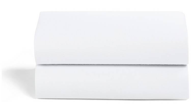 Snuz Baskit Twin Pack Sheets Plain White GOODS Argos