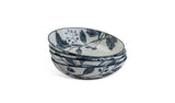 Habitat Floral Fine China 4 Piece Pasta Bowl - Navy GOODS Argos