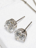 Sterling silver large stud earrings (British brand)