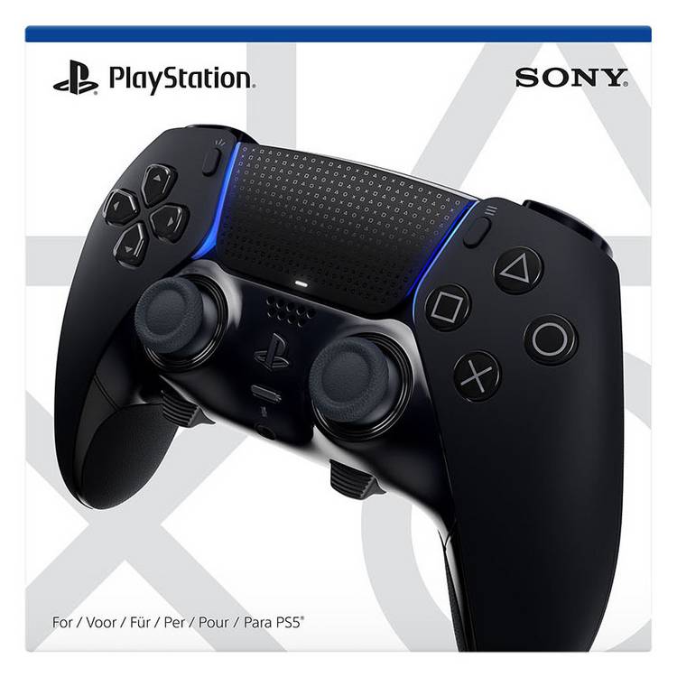 Sony DualSense Edge Midnight Black controller, imported from the UK