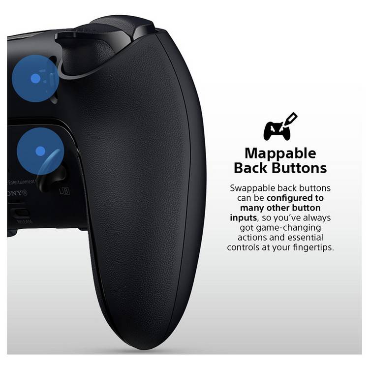 Sony DualSense Edge Midnight Black controller, imported from the UK