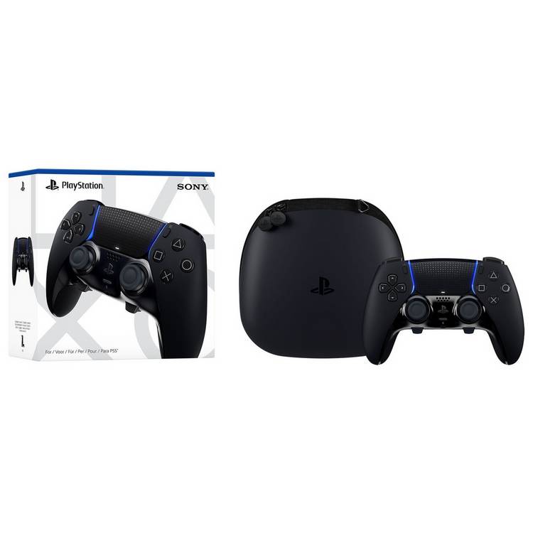 Sony DualSense Edge Midnight Black controller, imported from the UK