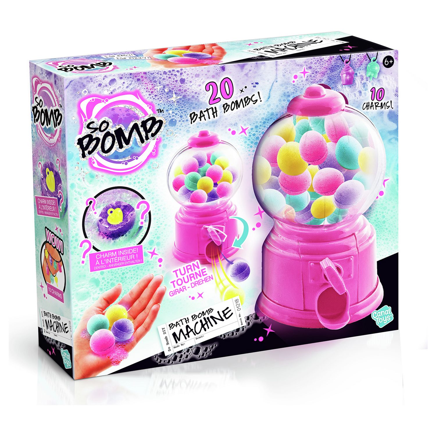 So Bomb bath bomb dispenser with mini bath bombs - British product