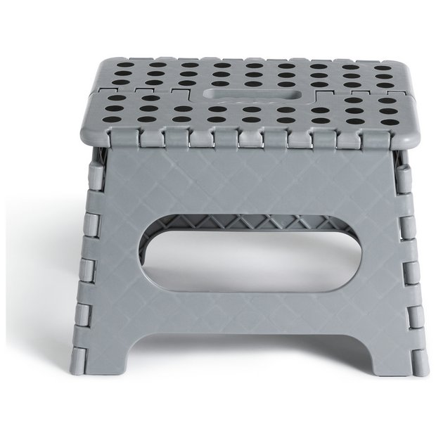 Argos Home step stool grey foldable design, imported from the UK