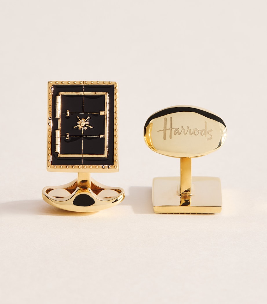 Deakin & Francis Vault Cufflinks gold-tone enamel, imported from the UK