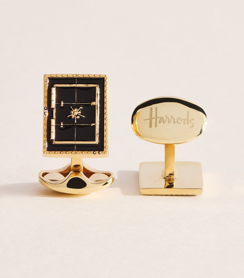 Deakin & Francis Vault Cufflinks gold-tone enamel, imported from the UK