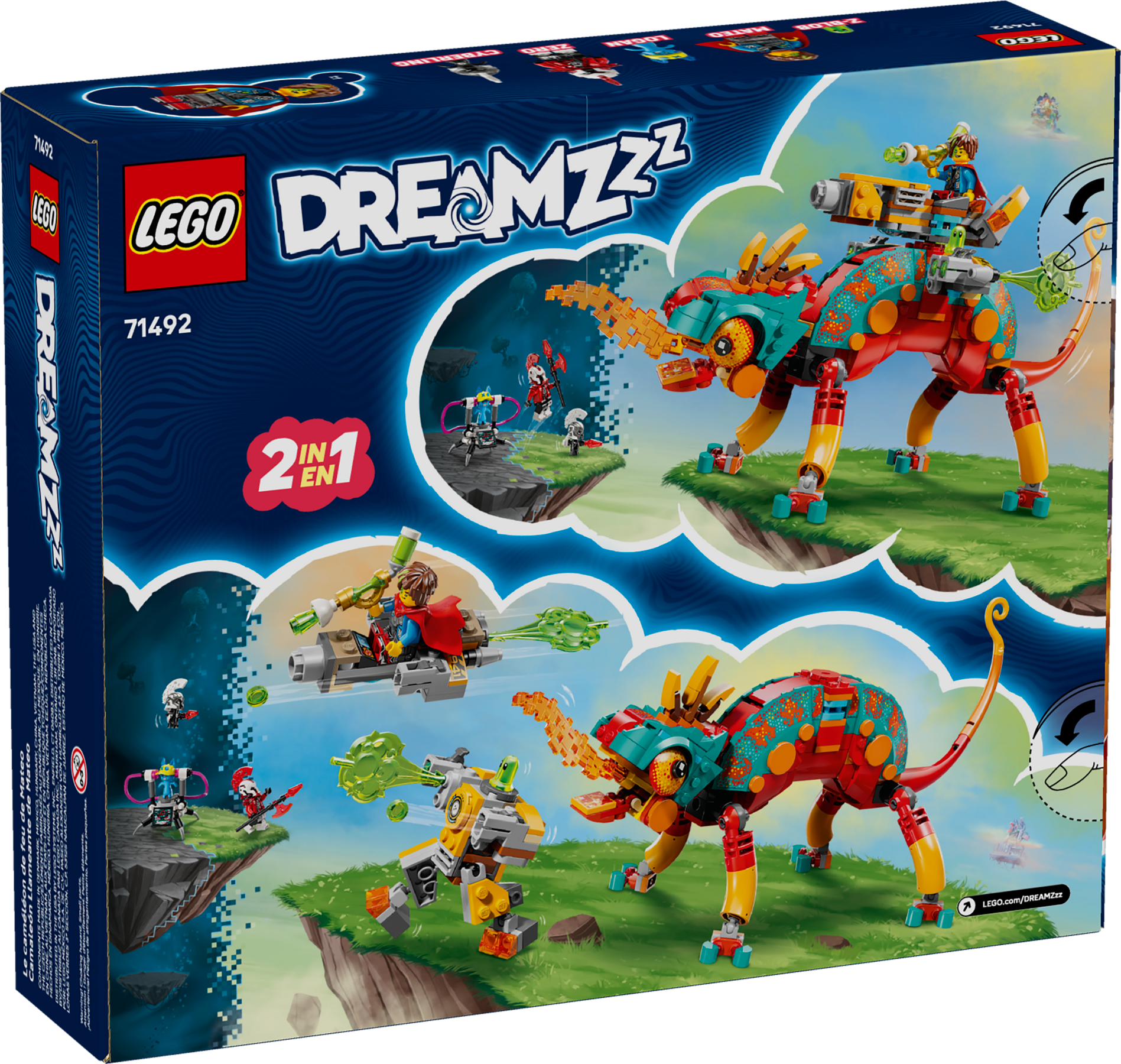 LEGO Mateo's Fire Chameleon Building Set 443 Pieces, imported from the UK