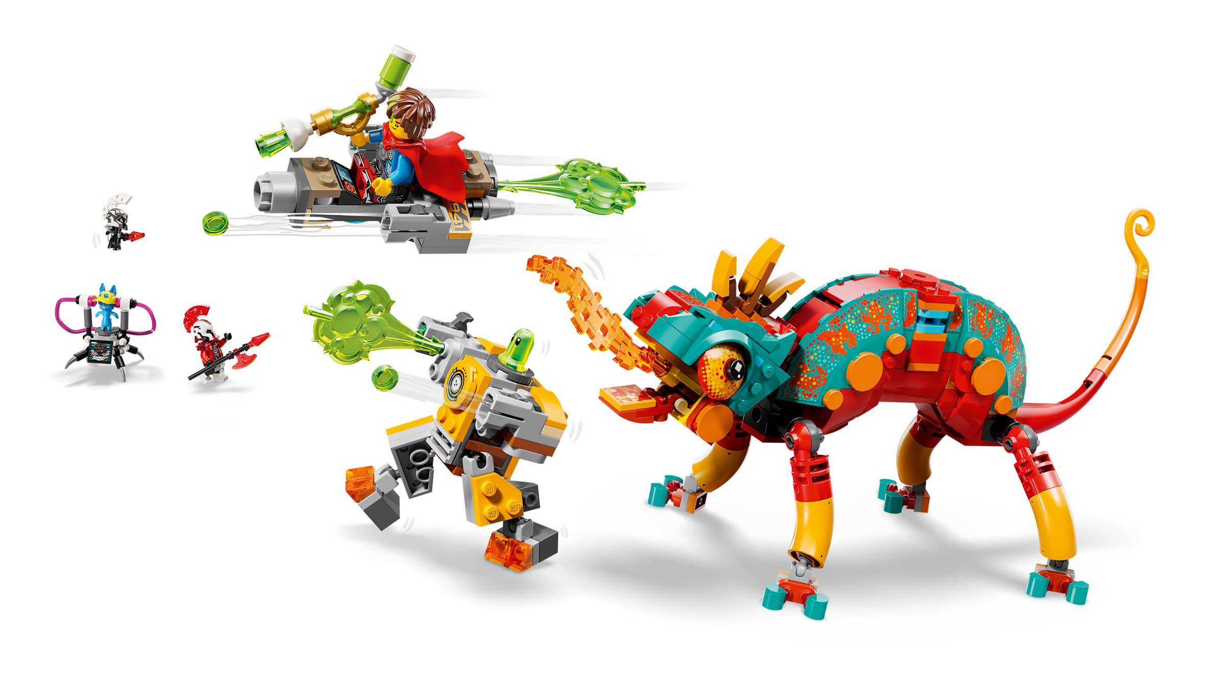 LEGO Mateo's Fire Chameleon Building Set 443 Pieces, imported from the UK
