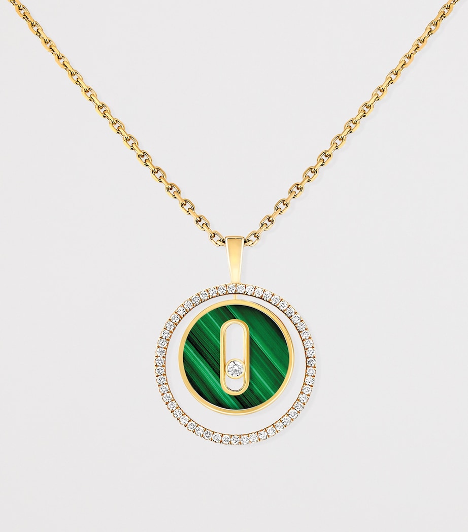 Messika Lucky Move necklace 0.18ct diamond yellow gold - British product