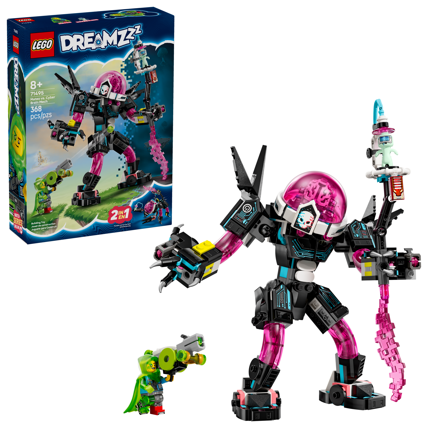 LEGO Mateo Cyber Brain Mech building set 368 pieces, imported from the UK