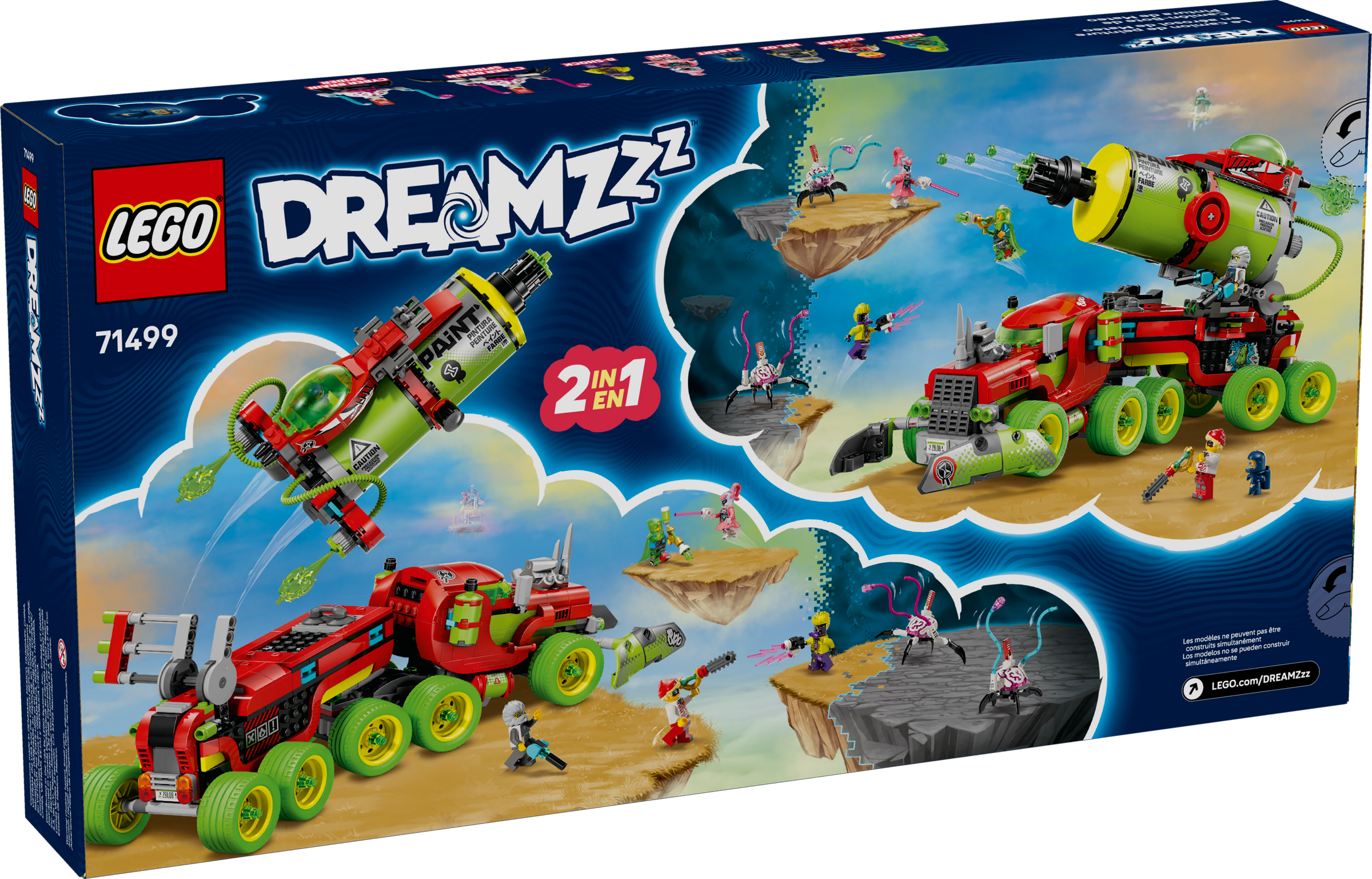 LEGO Dreamzzz Spray Paint Truck 929 Pieces, imported from the UK