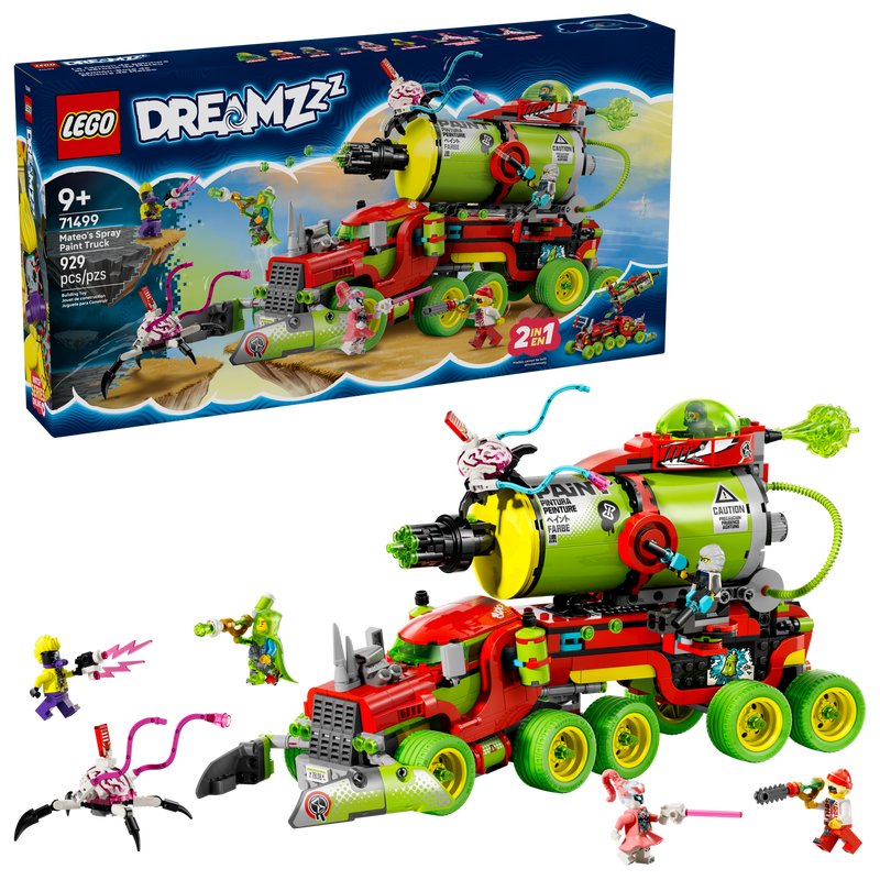 LEGO Dreamzzz Spray Paint Truck 929 Pieces, imported from the UK