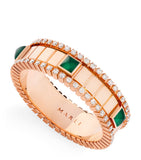 MARLI New York rose gold diamond agate ring (British brand)
