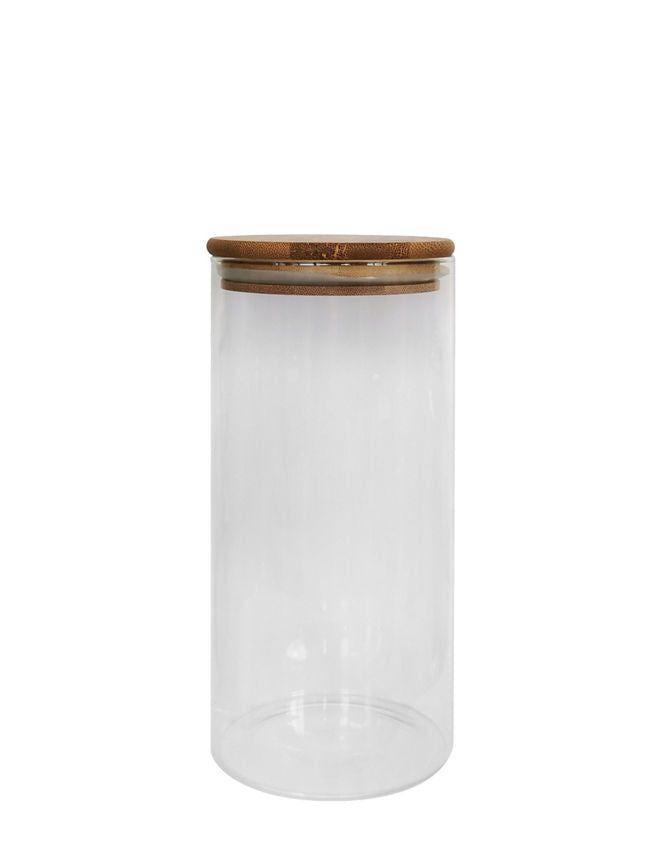 George Home Glass Canister With Wooden Lid General Household ASDA   