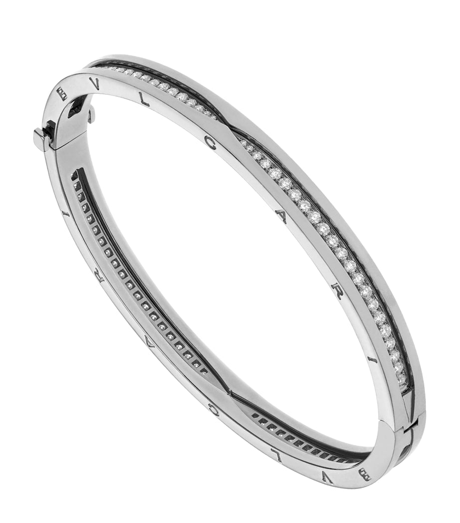 Bvlgari B.zero1 white gold pavé diamond bangle (British brand)