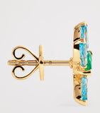 Emily P. Wheeler yellow gold emerald topaz apatite earrings (British brand)