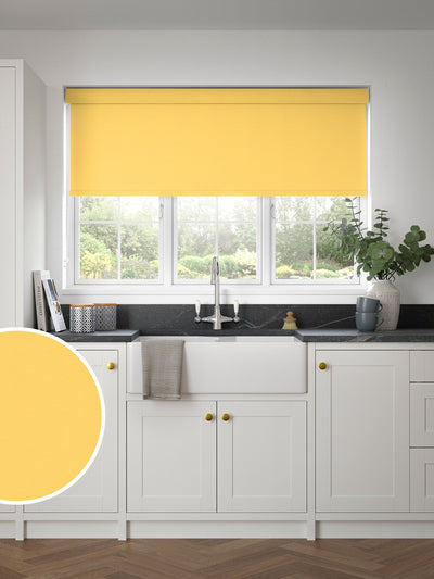 Next Next Lemon Yellow Glow Blackout Roller Blind- Buy online at McGrocer