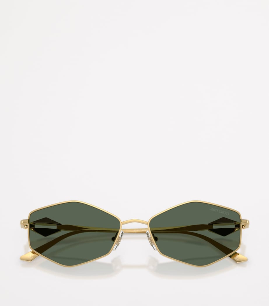 Jimmy Choo Wire Hexagonal Zoey sunglasses, imported from the UK