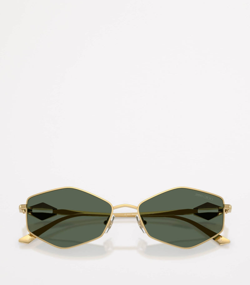 Jimmy Choo Wire Hexagonal Zoey sunglasses, imported from the UK