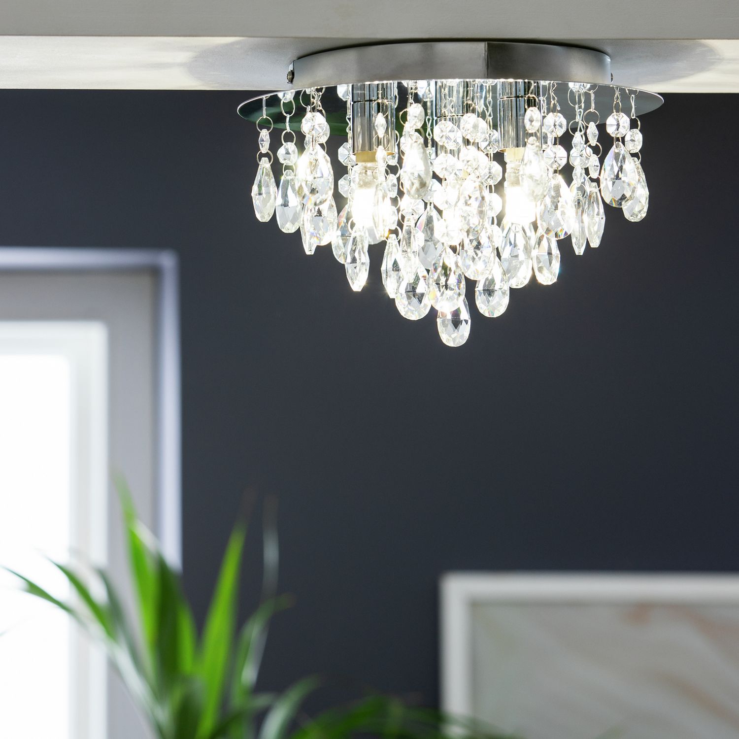 Argos Home Ivy Glass Droplet ceiling light, UK version