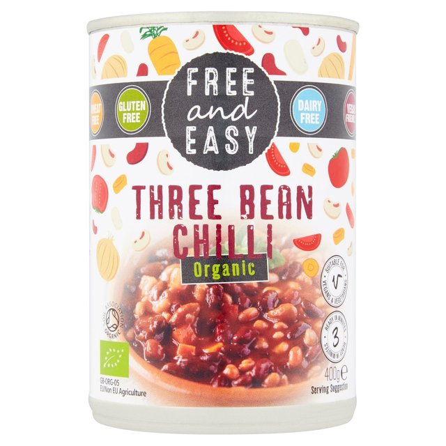 Free & Easy Organic Three Bean Chilli   400g GOODS M&S   