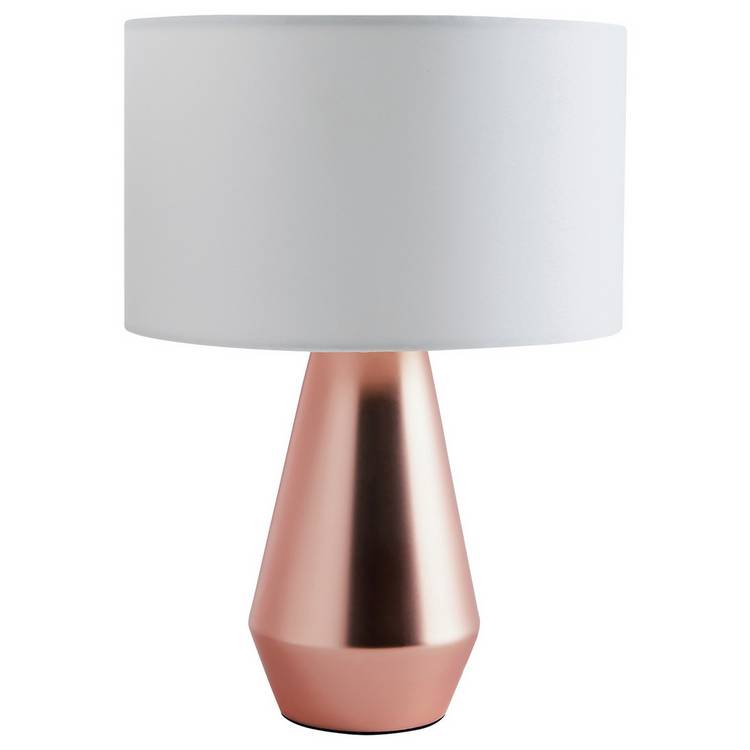 Habitat Maya copper cream touch table lamps - British product
