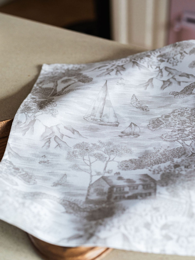 Avalon Home set of two natural soft toile napkins, imported from the UK