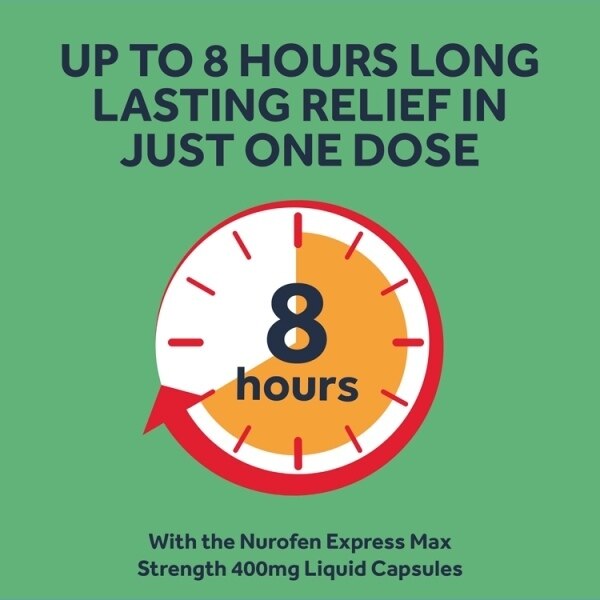 Nurofen Express Ibuprofen 400mg Liquid Capsules 10s GOODS Superdrug   