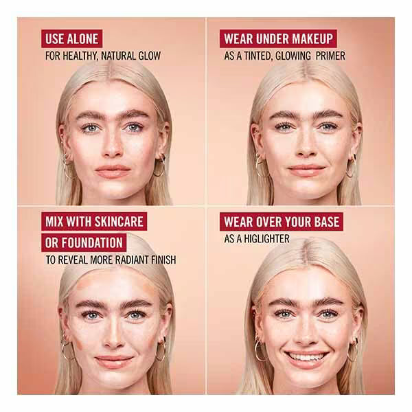 Base de teint Rimmel Glow Primer 007 Deep 30 ml, importée du Royaume-Uni