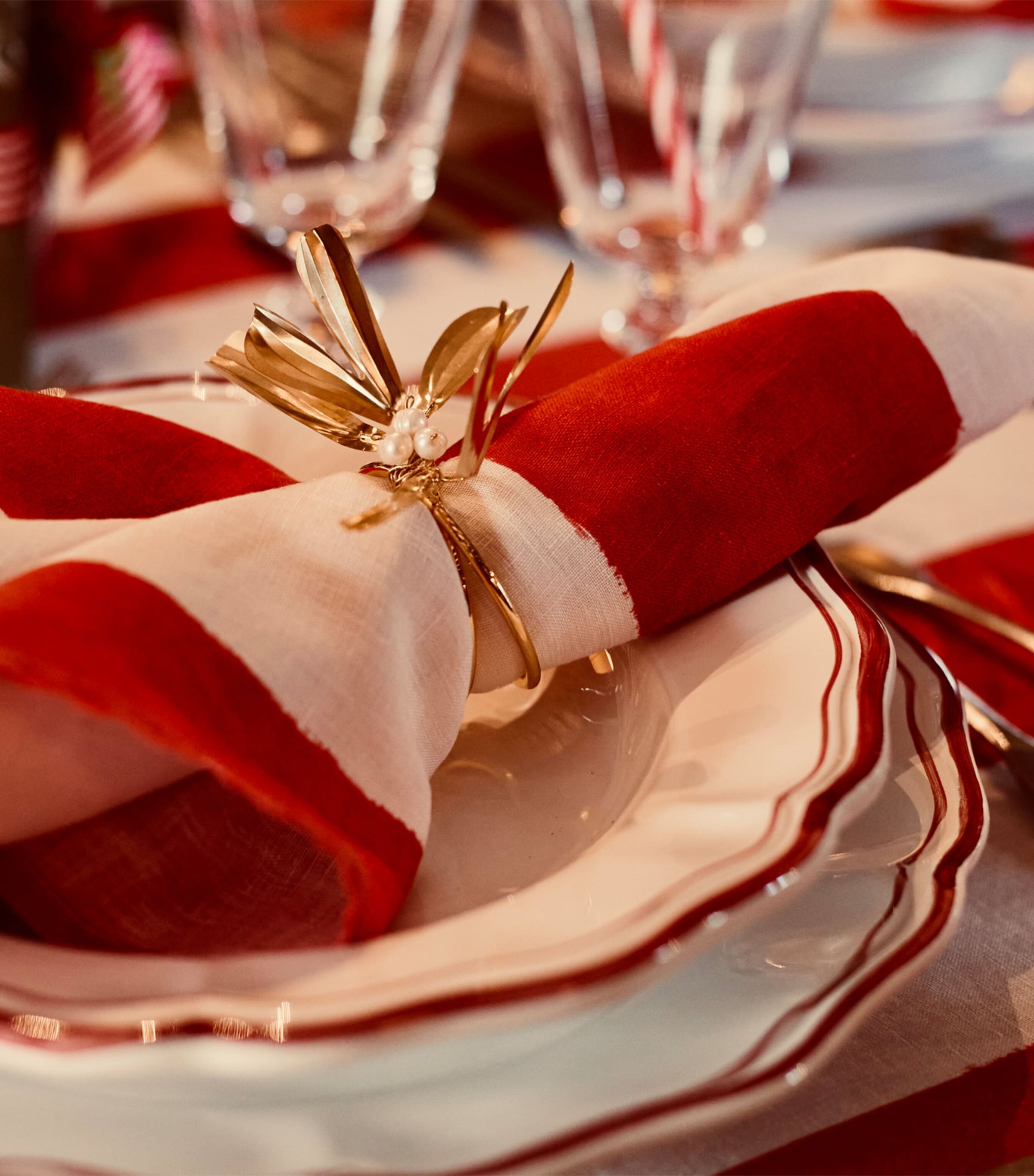 Summerill & Bishop Linen Stripe napkin 50cm x 50cm (British brand)