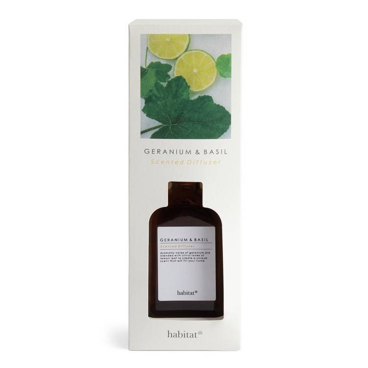 Habitat reed diffuser Geranium and Basil 150ml (British brand)
