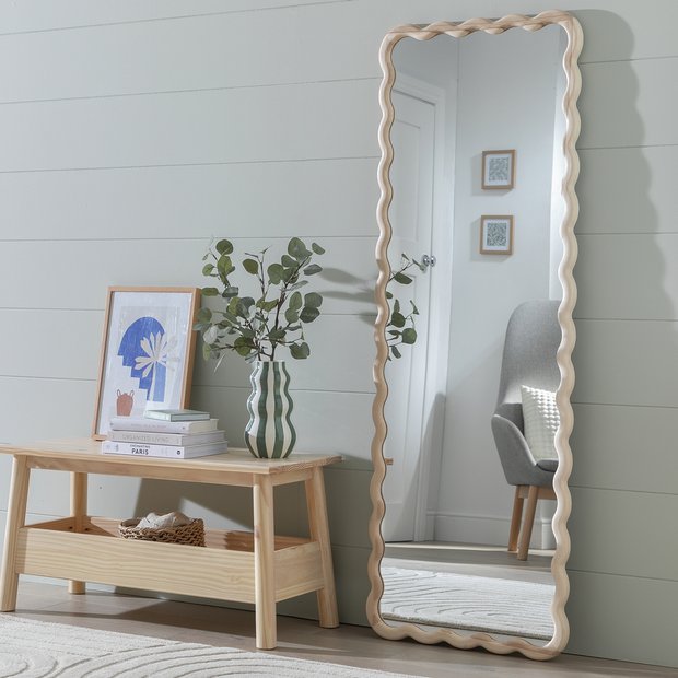 Habitat full length wavy mirror 150x55cm, imported from the UK