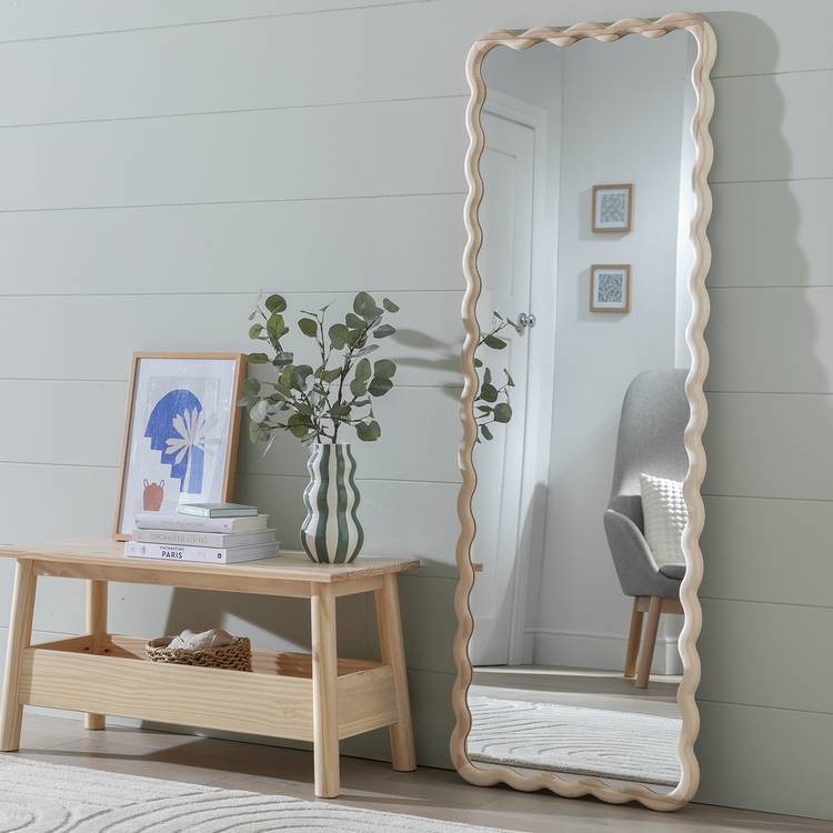Habitat full length wavy mirror 150x55cm, imported from the UK