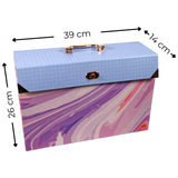 Cathedral A4 expanding file box in rose gold, UK version