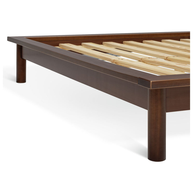 Habitat Akio Small Double Wooden Platform Bed Frame - Walnut