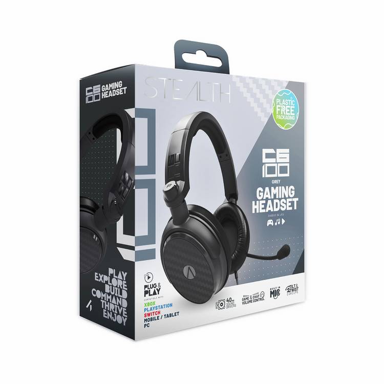 STEALTH C6-100 gaming headset grey (British brand)