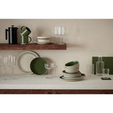 Habitat raw edge speckle stoneware dinner set 12 piece, imported from the UK