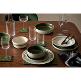 Habitat raw edge speckle stoneware dinner set 12 piece, imported from the UK
