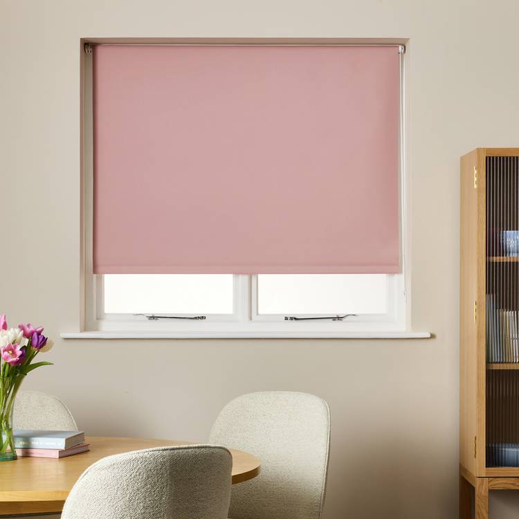 Habitat blush blackout roller blind 60cm - British product