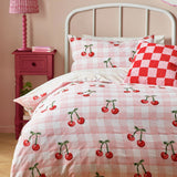 Heya Home Cherry Gingham Pink Bedding Set - Double