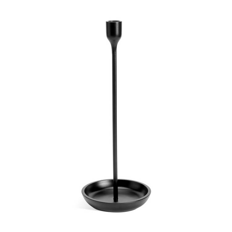 Habitat black tall metal candlestick 35cm, imported from the UK