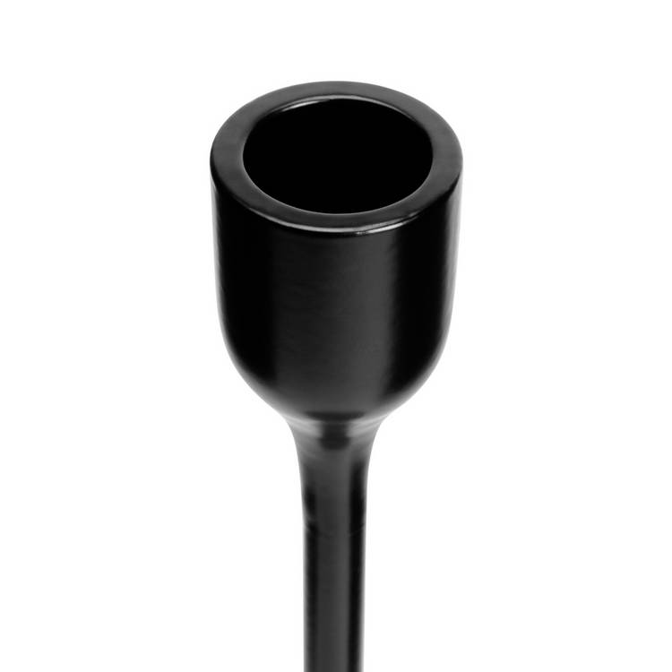 Habitat black tall metal candlestick 35cm, imported from the UK